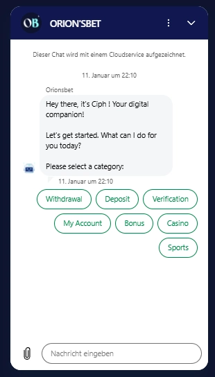orionsbet casino chat